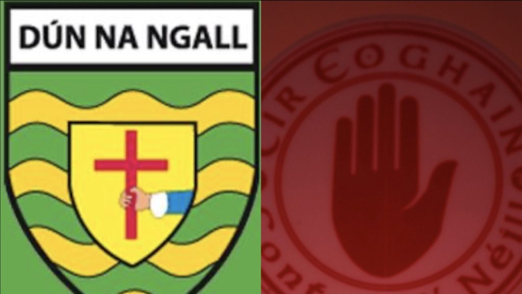 Donegal and Tyrone GAA crests